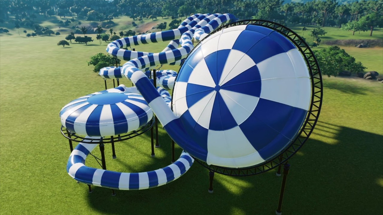 Crazy Waterslide Tower (All Onrides) | Planet Coaster 2 (made by r*****r10) [POV]
