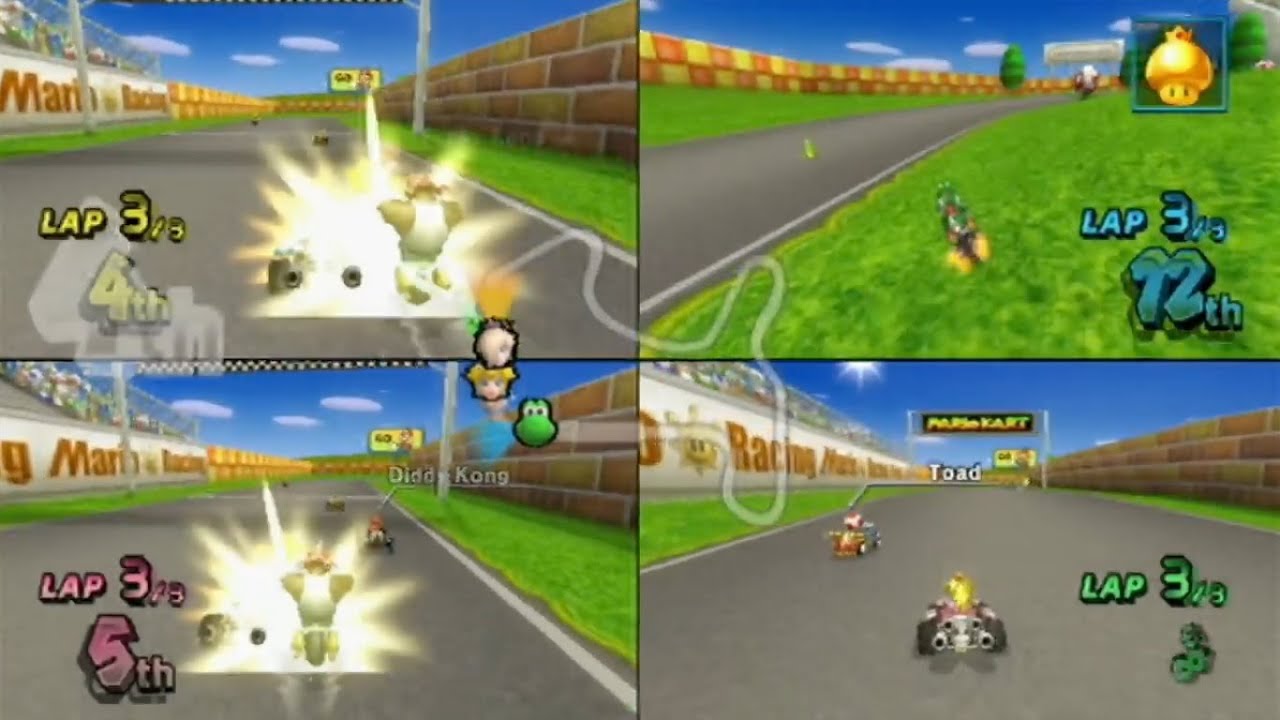 Mario Kart Wii - 4-Player VS:  15 - Insurance?!