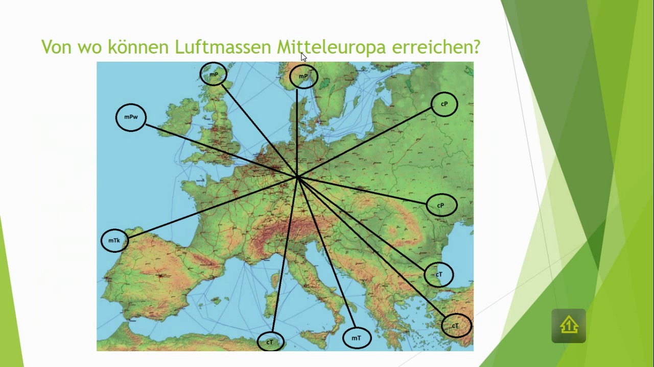 Die Luftmassen Mitteleuropas