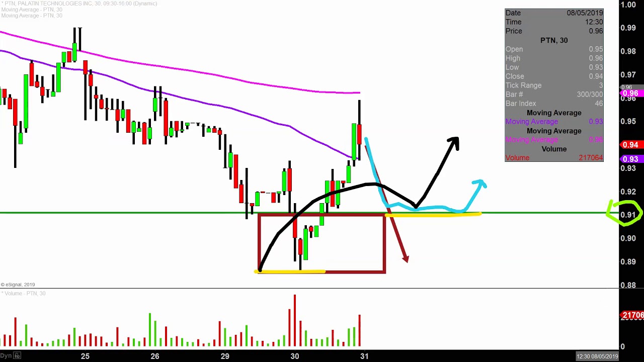Palatin Technologies, Inc. - PTN Stock Chart Technical Analysis for 07-30-2019