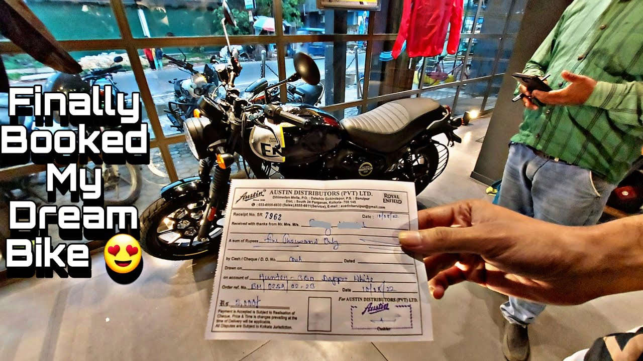 Finally, Booked Royal Enfield Hunter 350 🔥: Minimum Downpayment - Monthly EMI ? Delivery ?
