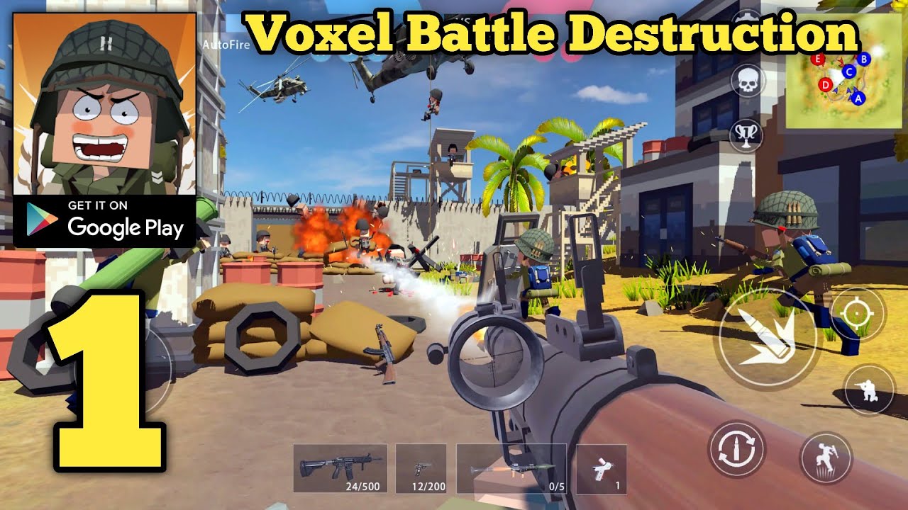 Voxel Battle Destruction - Gameplay Walkthrough Part 1 (Android)