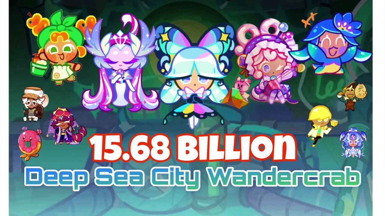 Cookie Run OvenBreak | Deep Sea City Wandercrab 15.68B Full Run (6th place) | GPZ