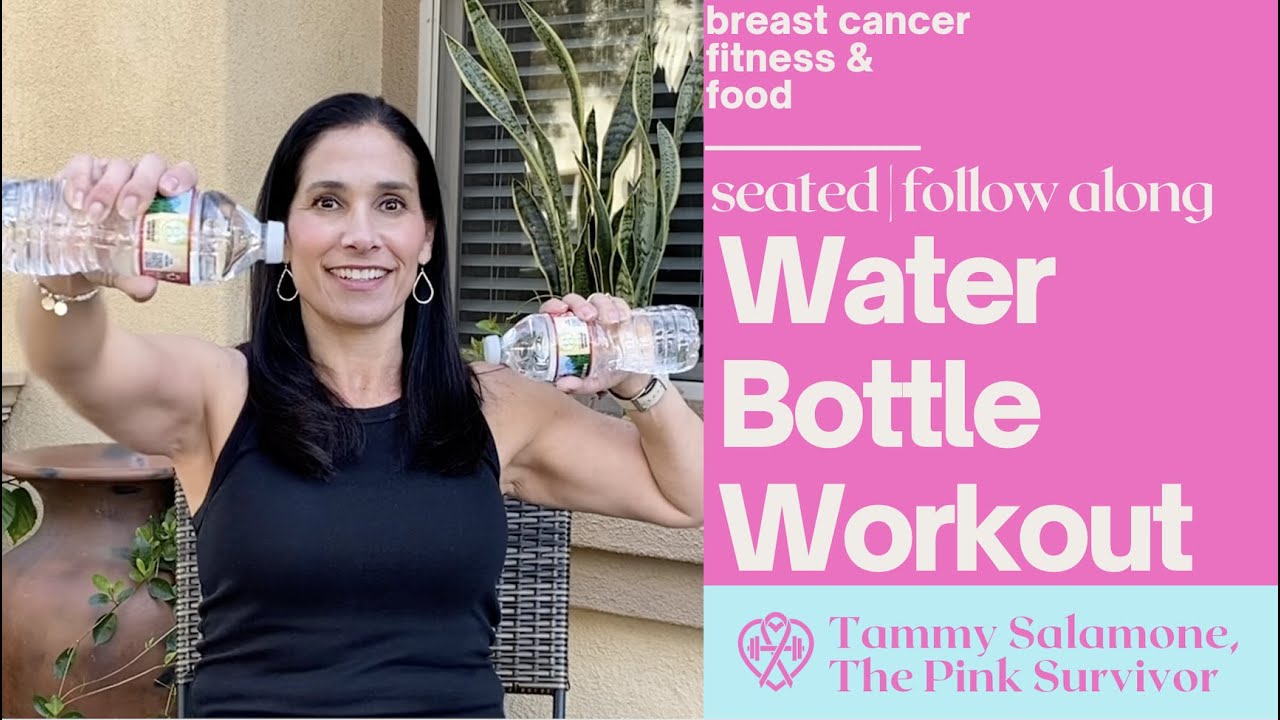 Water Bottle Workout | All Levels | Follow Along | 5 Min Workout | Tammy Salamone, The Pink Survivor
