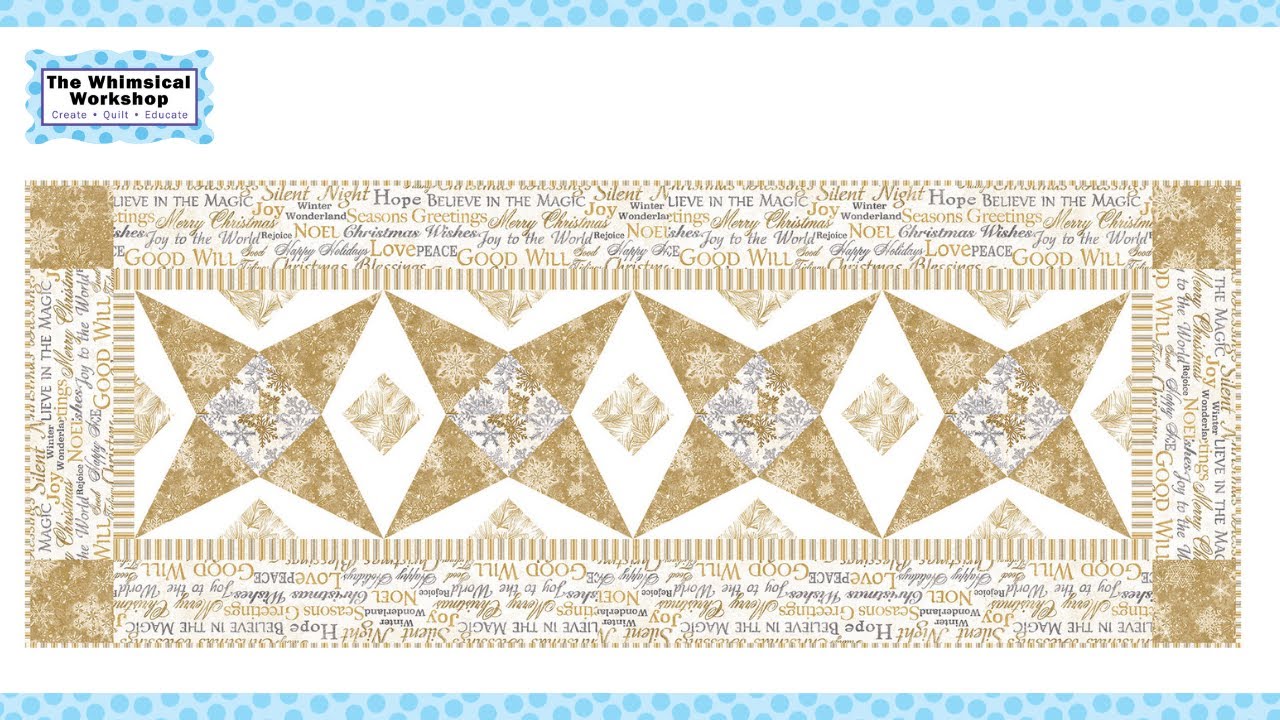 How to make this beautiful White Christmas Runner