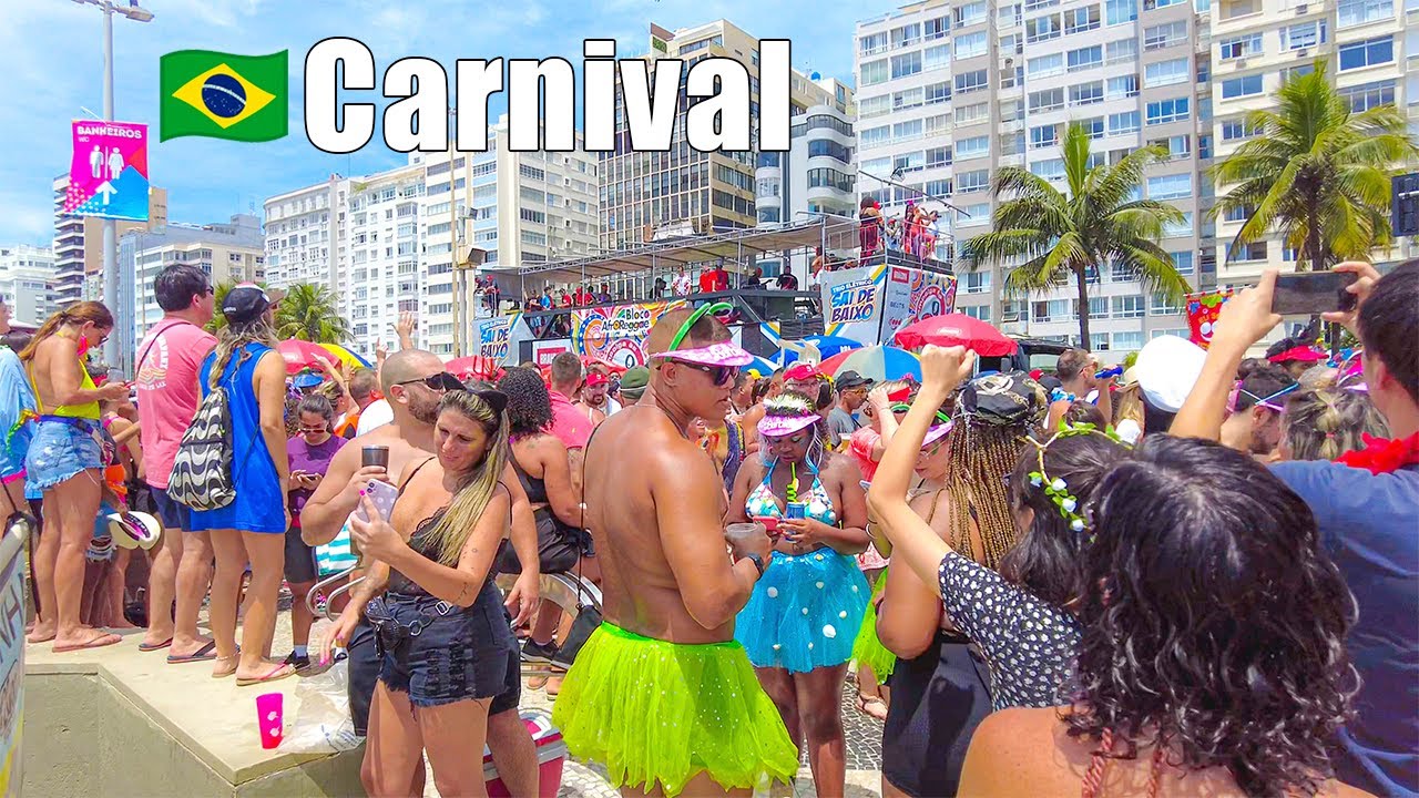 4K Walk Copacabana Carnival Rio de Janeiro travel Walking 🇧🇷  Brazil Walking tour