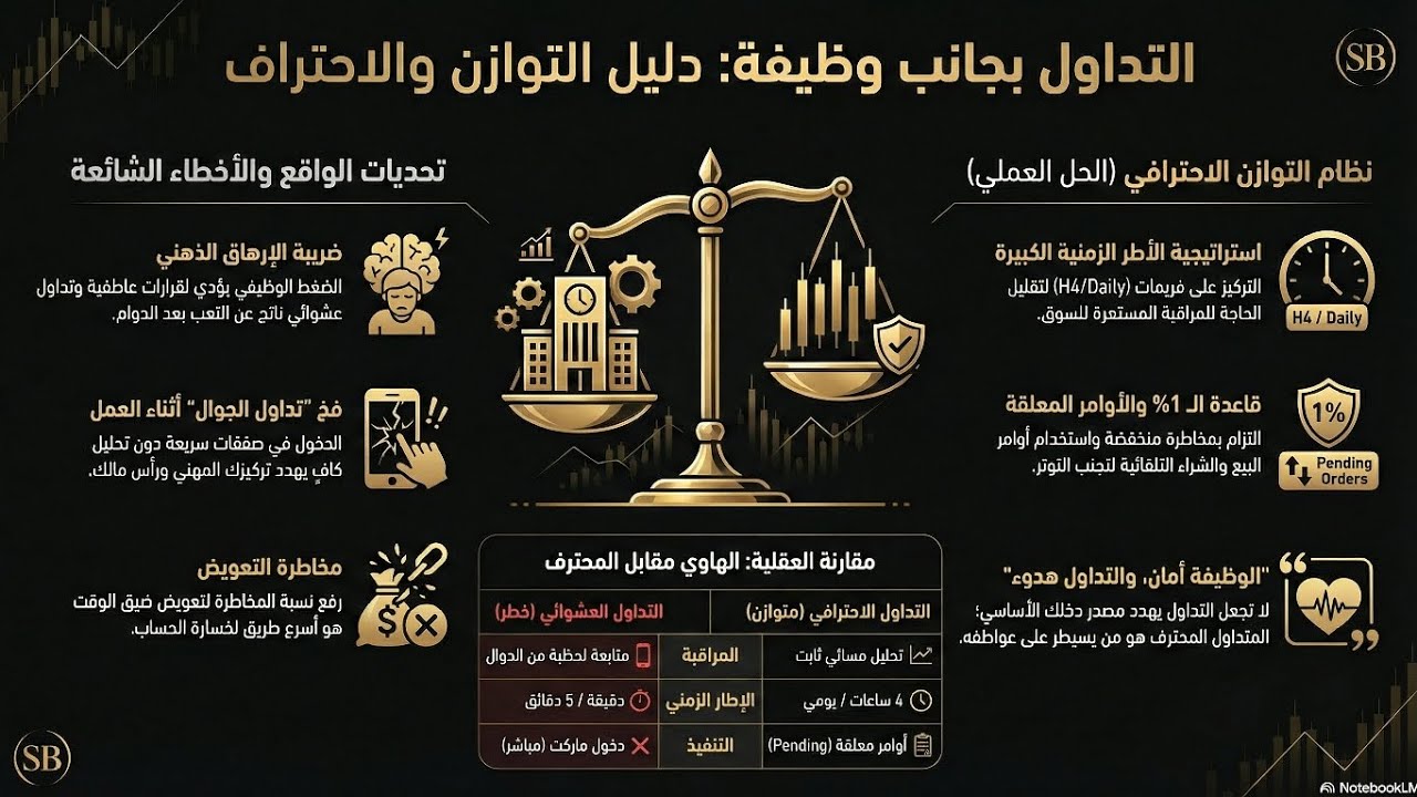 التداول بجانب الوظيفة: كيف توازن بدون أن تخسر الاثنين؟ 