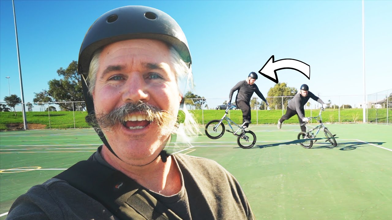 Megaspin to another trick, try moving your focus // BMX flatland freestyle // It's my birthday