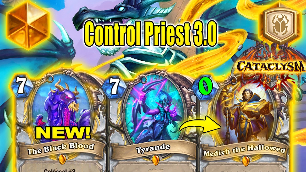 Best Control Priest 3.0 Deck To Craft That's Actually Very Strong To Play At CATACLYSM | Hearthstone