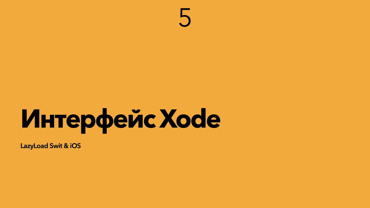 5 [Стажер] Интерфейс Xcode