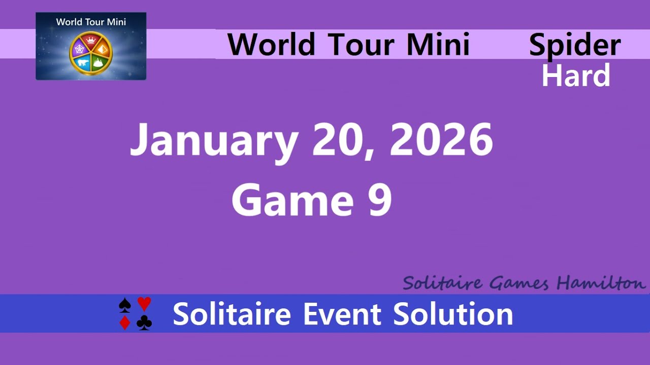 World Tour Mini Game #9 | January 20, 2026 Event | Spider Hard