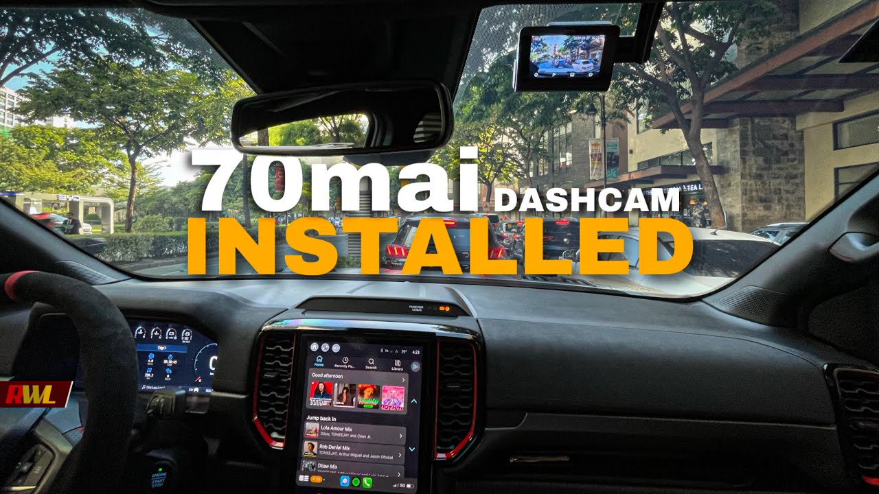 Dashcam installed on the Ranger Raptor