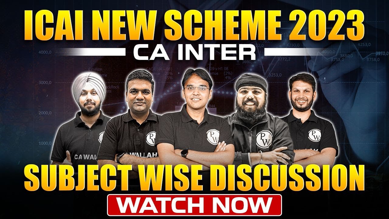 CA Inter Subject Wise New Syllabus || ICAI New Scheme 2023 || CA Intermediate by PW