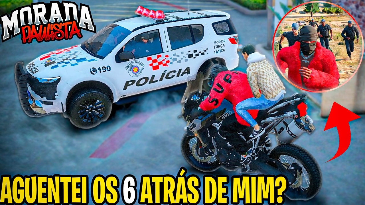 🚨EP 07 - DEI FUGA DA POLÍCIA… MAS 6 VIERAM ATRÁS DE MIM! - GTA RP
