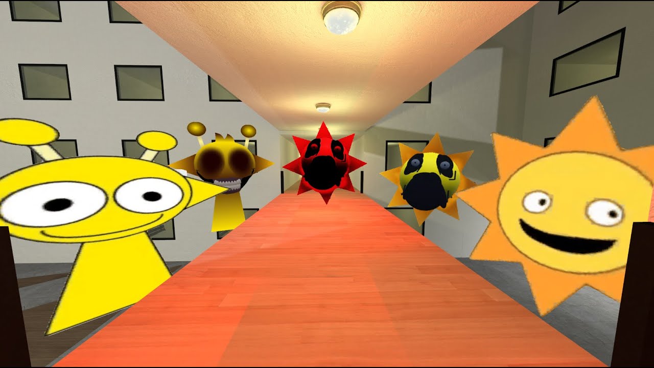 Nightmare Simon's Realm Sprunki Simon Family And Mr. Sun Family Nextbot Gmod