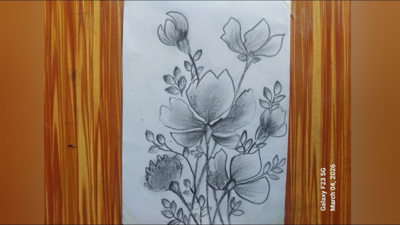 Easy Flower Pencil Drawing | Simple Shading Flower Sketch for Beginners | Asma Pencil Art