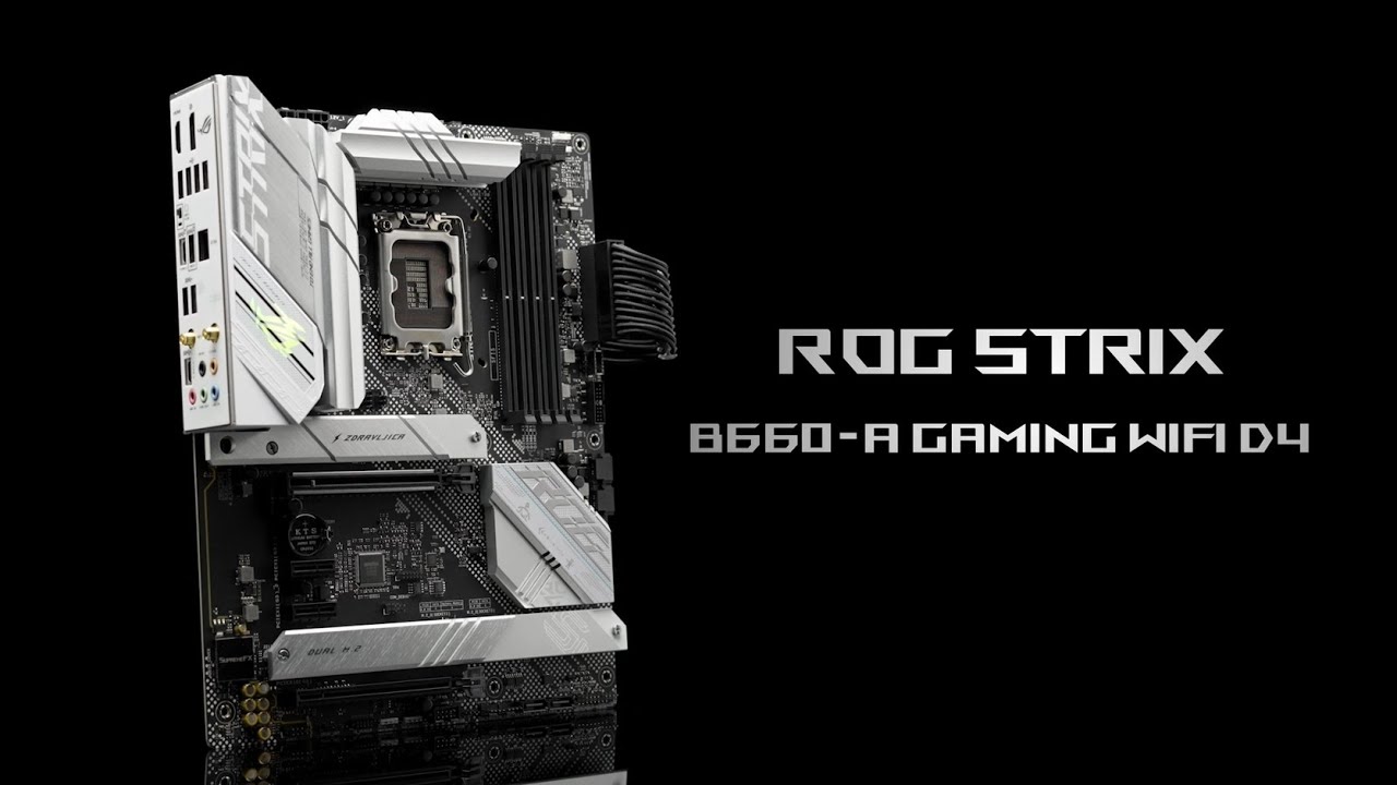 ASUS ROG STRIX B660-A GAMING WIFI D4 Motherboard E-Tail video