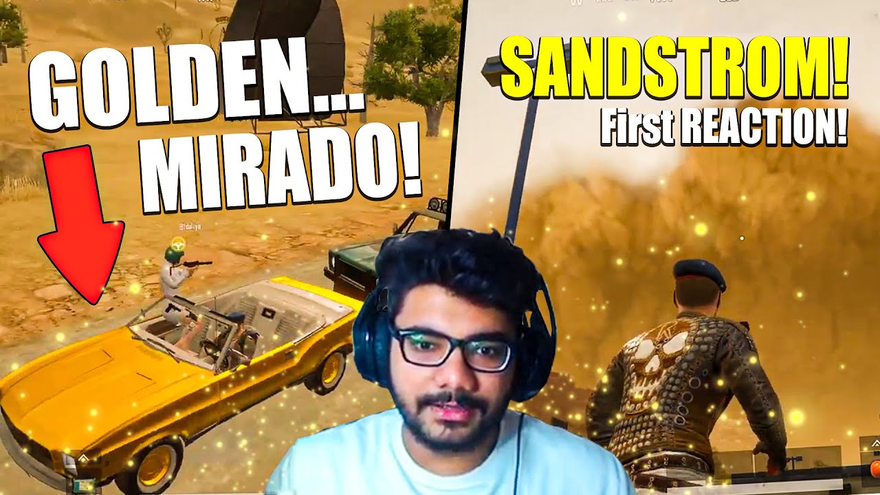 FIRST REACTION ON MIRAMAR 2.0 (SANDSTROM MODE) 😍 || GOLDEN MIRADO 😱 || PUBG MOBILE FUNNY HIGHLGIHT!!