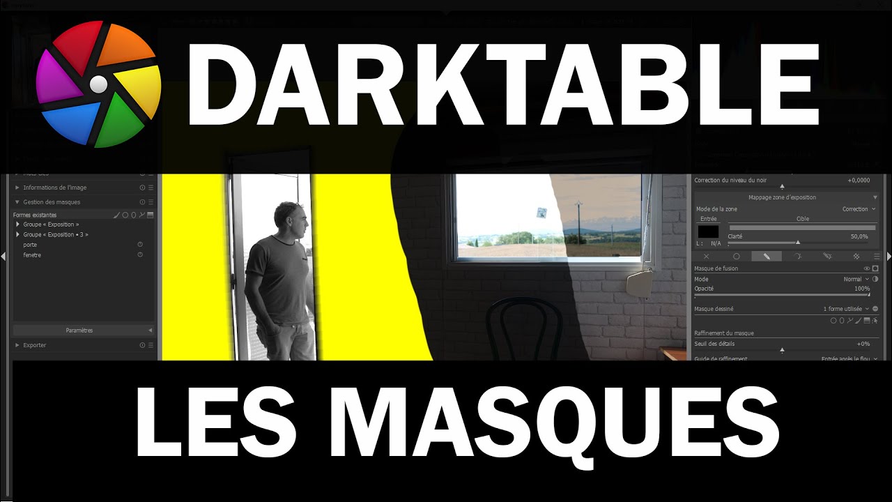 Comment corriger une image trop contrastée avec les masques dans Darktable