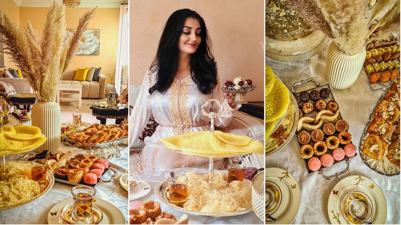 أجواء عيد الفطر بطعم مغربي 🤩 تقديم طاولة الإفطار حضرت شهيوات  رغم ضيق الوقت