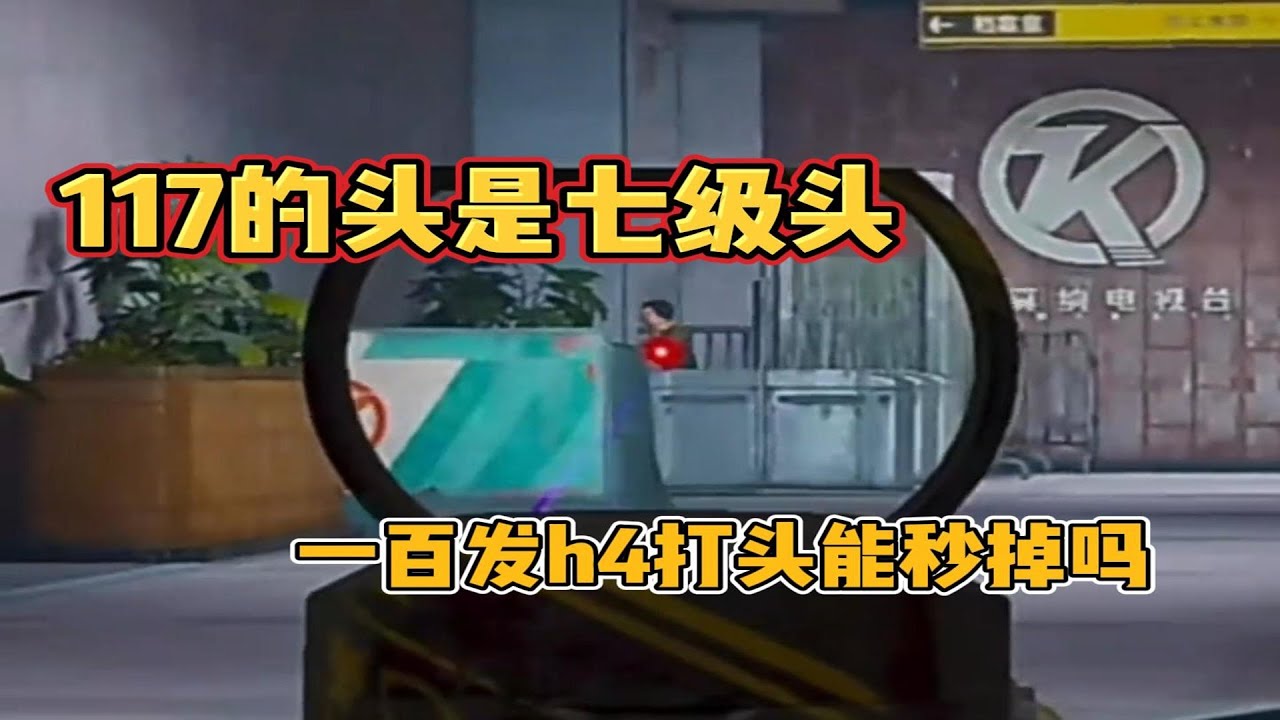 117的头真是七级头吗？一百发h4能打掉吗？#暗区突围