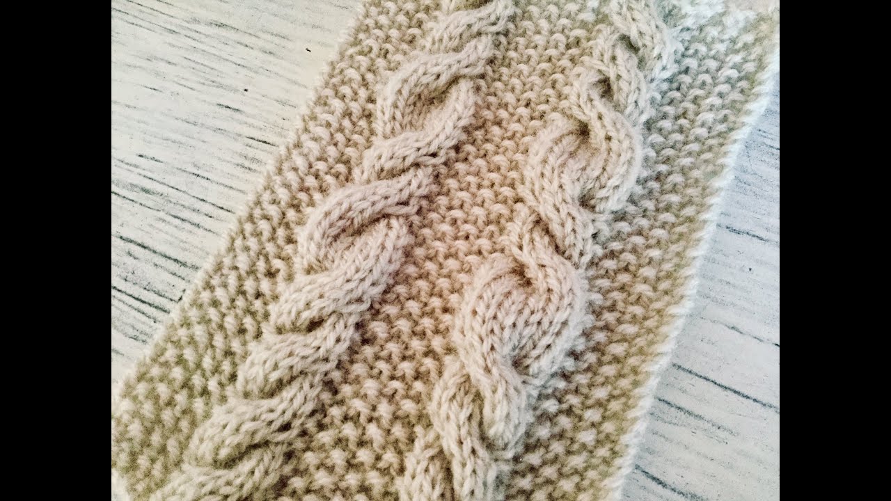 Trenza simple o cordón a dos agujas paso a paso