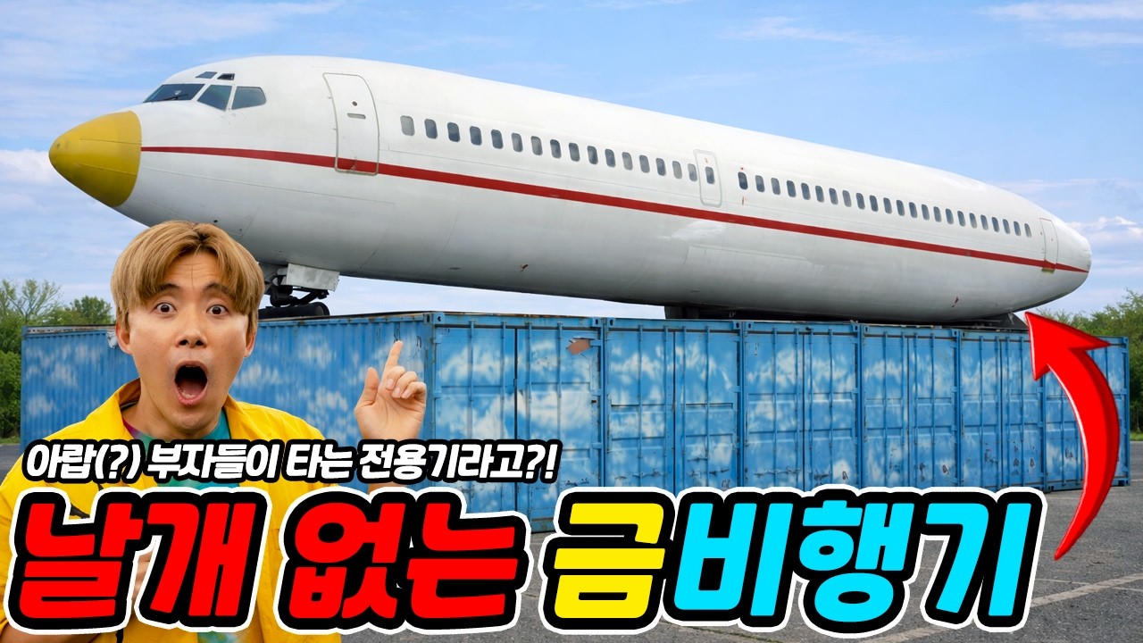 아랍(?)부자들이 타던 전용기! 비행기 안은 정말 금?! 하룻밤 보내보았습니다!