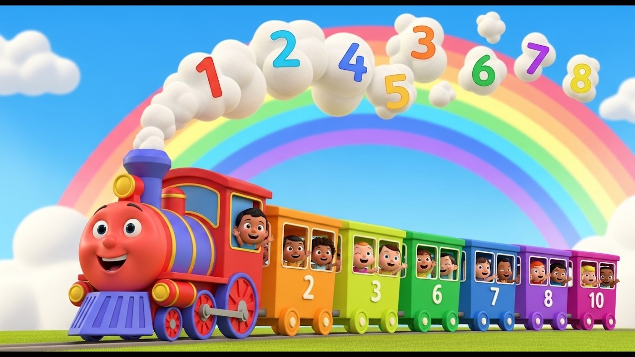 Counting Train Song 1–10 for Toddlers 🎶, Fun Baby Coun