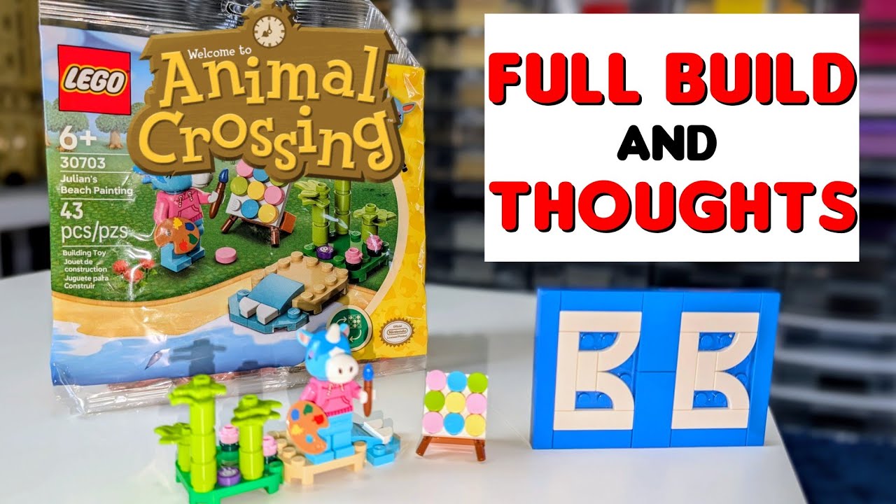 Lego: Animal Crossing 30703: Julian's Beach Painting. Full Build and Thoughts