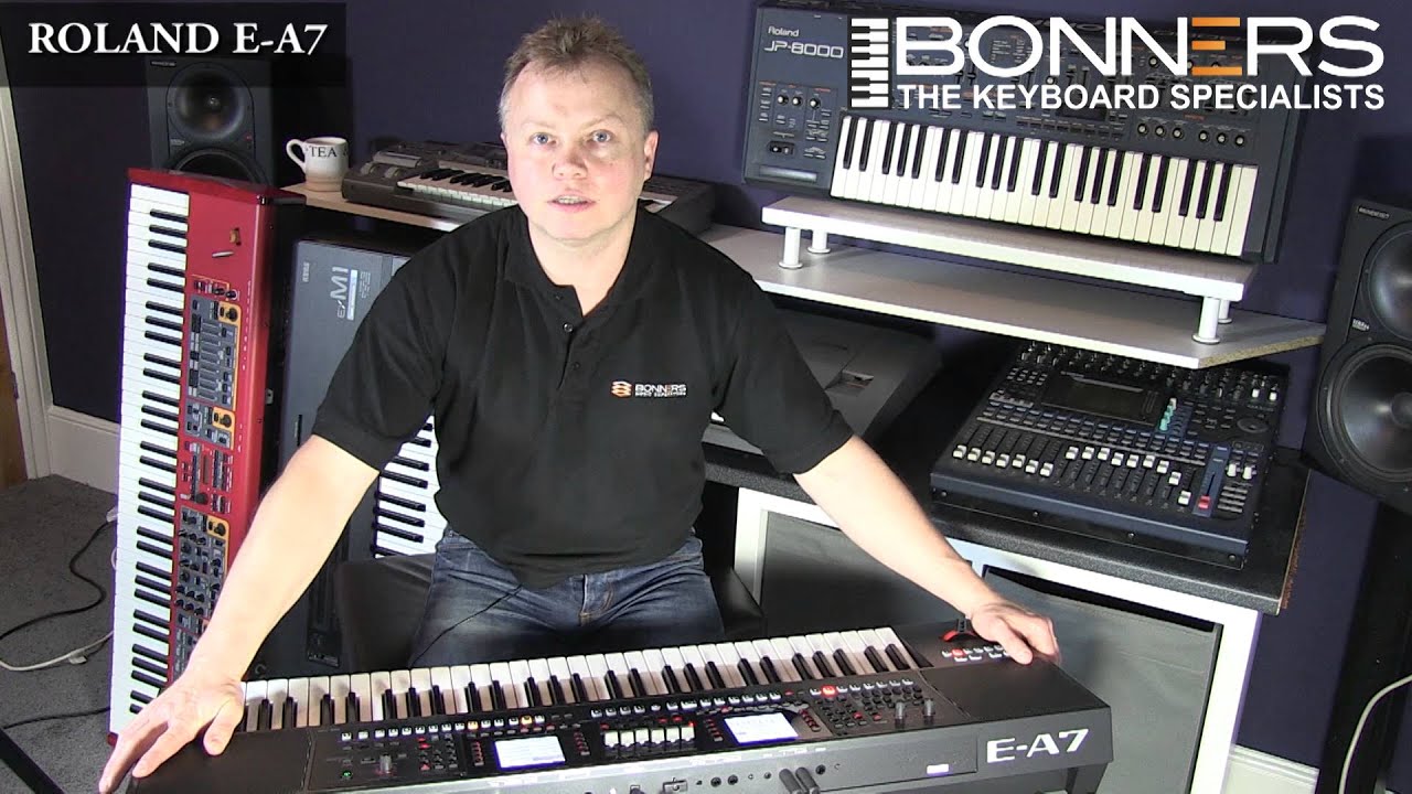 Демонстрация клавиатуры Roland EA7 UK, часть 1. Обзор и звуки
