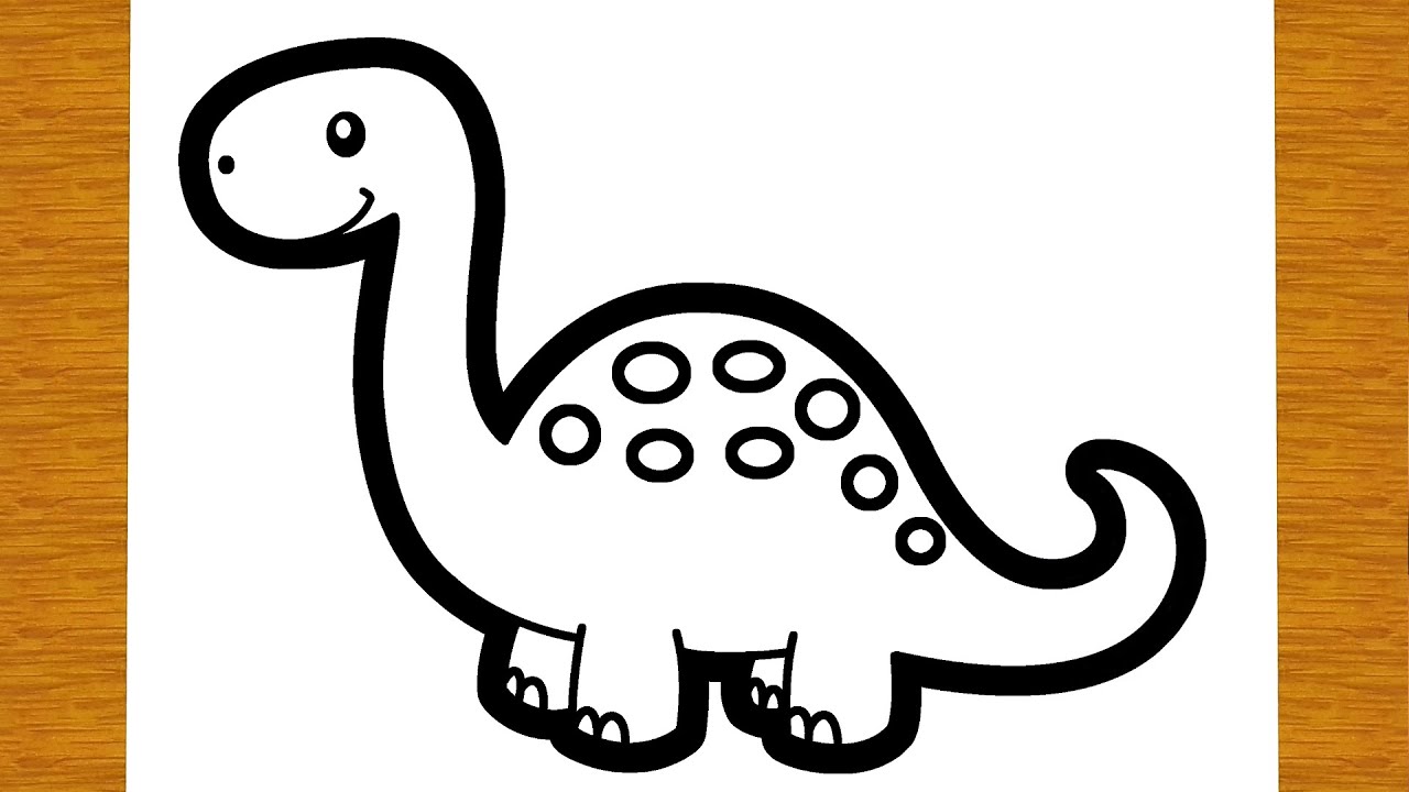 COMMENT DESSINER UN DINOSAURE MIGNON| Dessins faciles