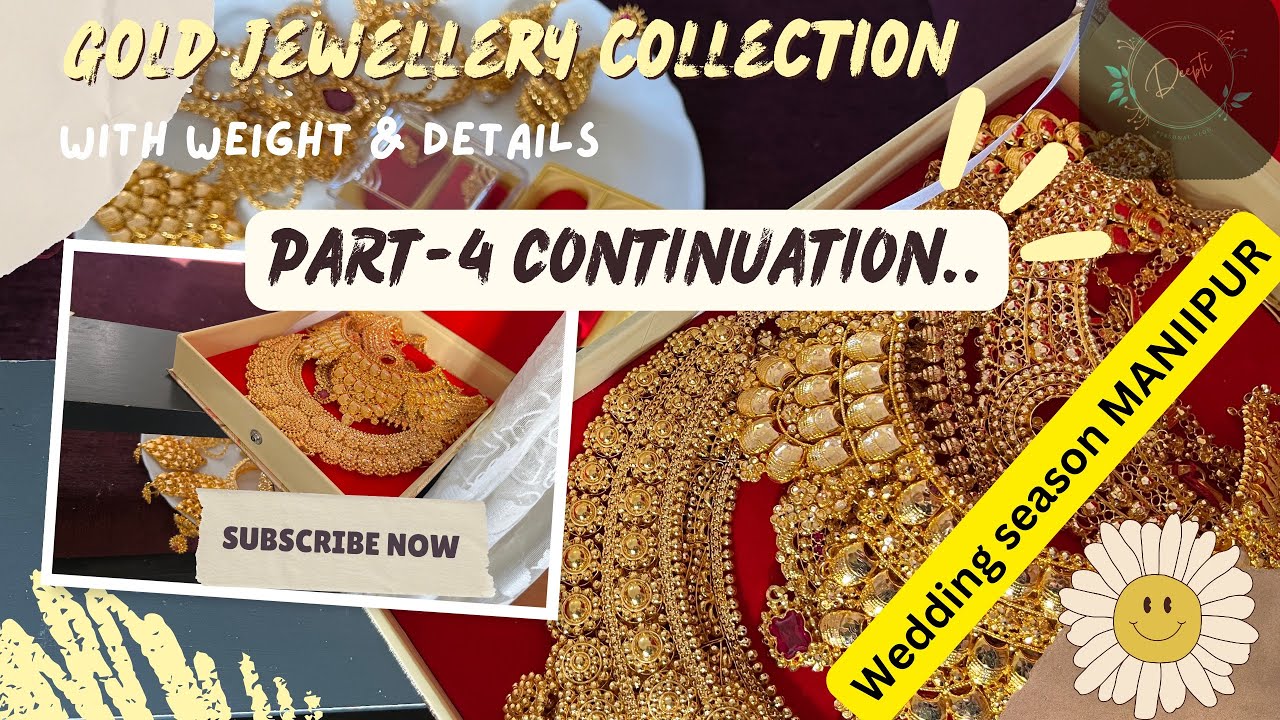 Gold jewellery collection with weight & details Part-4 contd…..