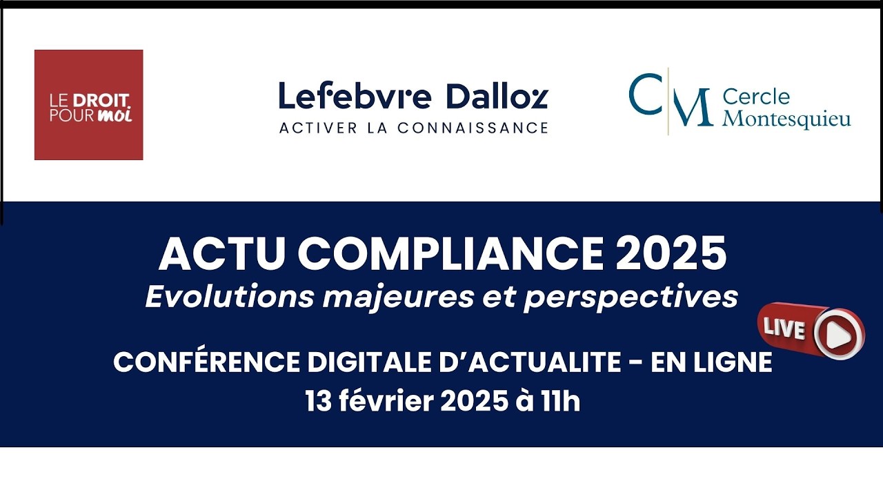 Conférence Actualités de la compliance - 13 février 2025