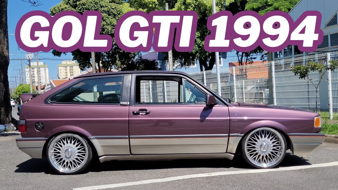 Gol gti 1994 restauração original, bancos recaro rebaixado na suspensão fixa com aro 17 pique 0km