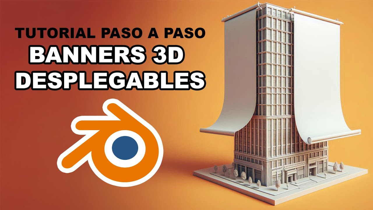 DISEÑA BANNERS 3D DESPLEGABLES EN BLENDER | PUBLICIDAD #CGI #FOOH #3D | TUTORIAL PASO A PASO