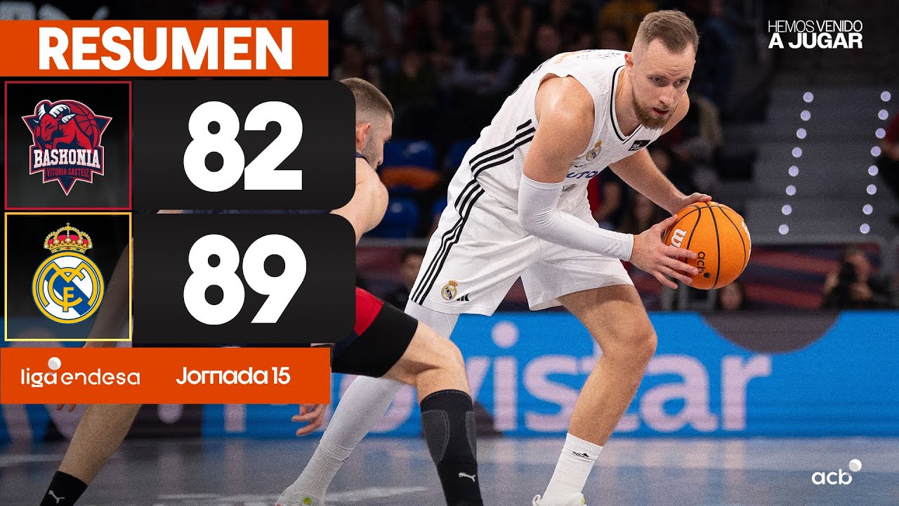 Baskonia - Real Madrid (82-89) RESUMEN | Liga Endesa 2024-25