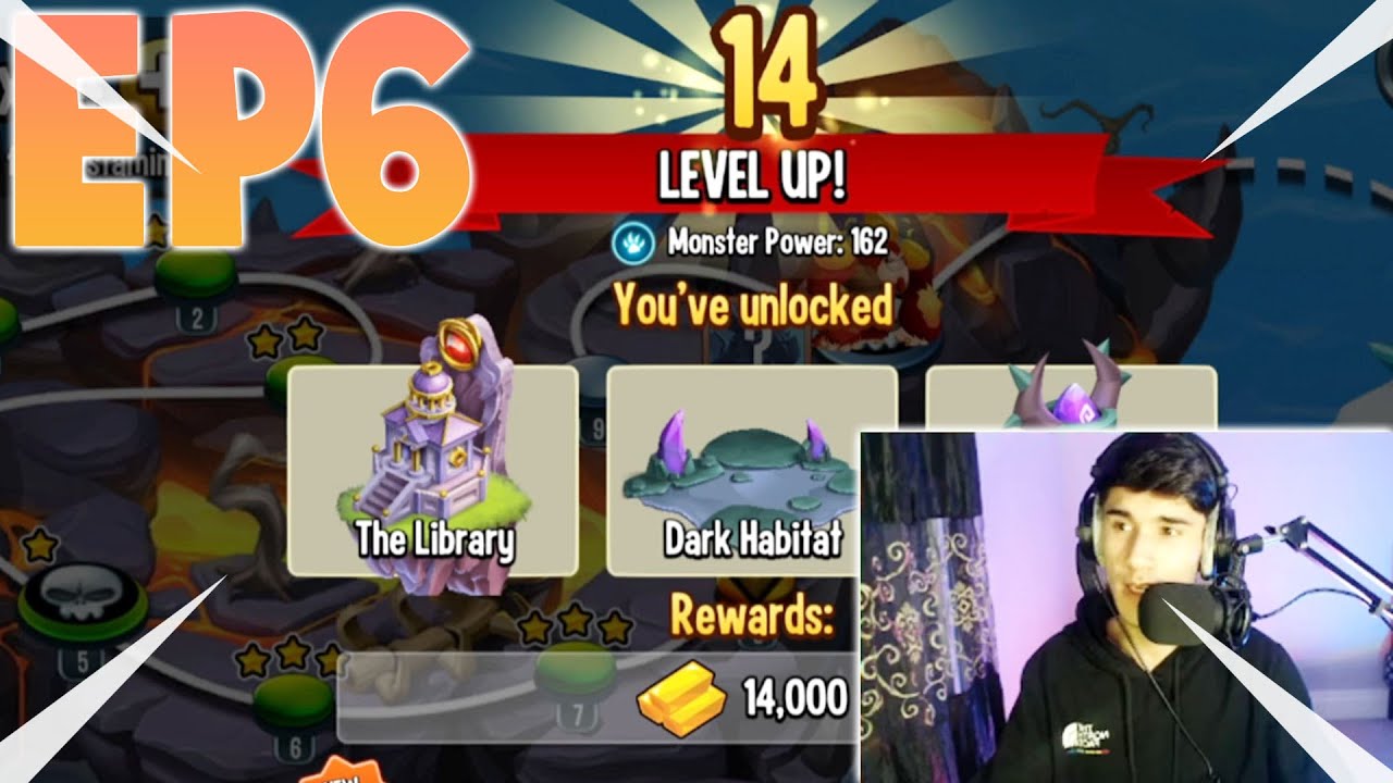 Monster Legends: Reaching Level 14 And Unlocking The Library | | Organizing The Island | Episode 6