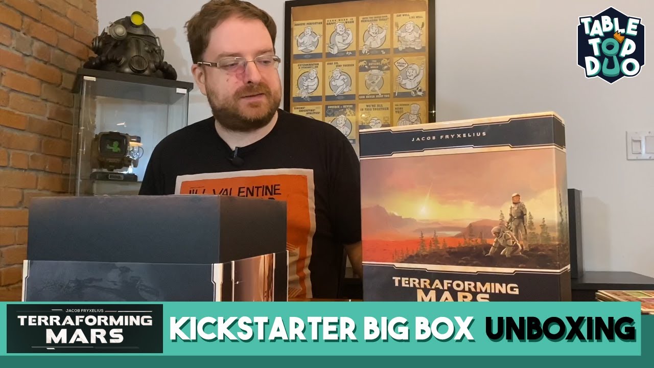 Terraforming Mars Big Box Unboxing --Terraforming Mars 3d Tiles!! & New Player Boards