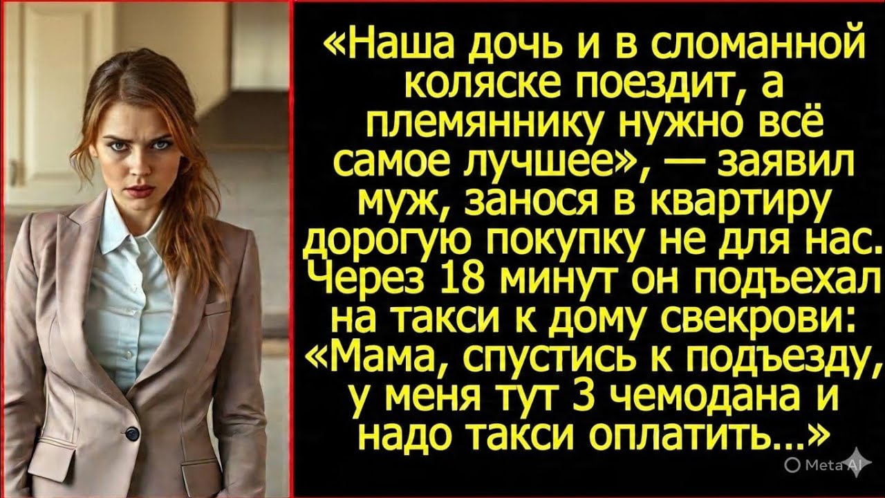 Наша дочь и в сломанной коляске поездит, а племяннику нужно всё самое лучшее. Заявил муж.