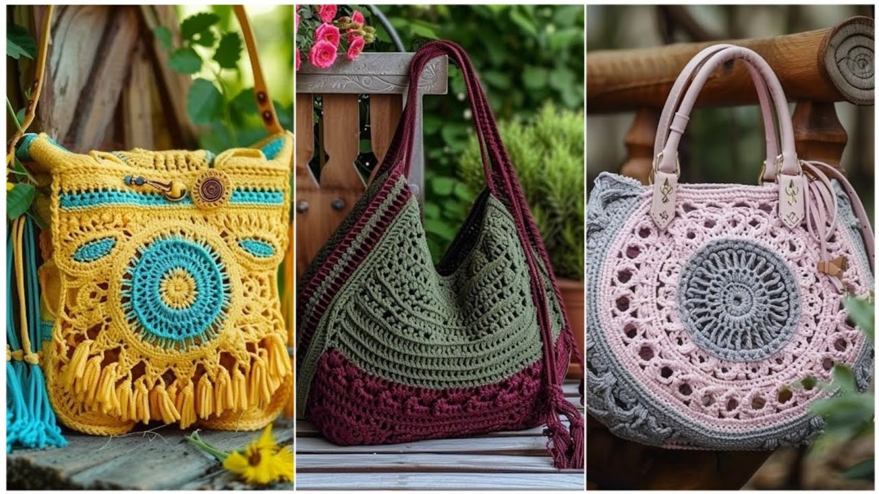 Вязаные сумки, идеи для вязания! DIY #crochet