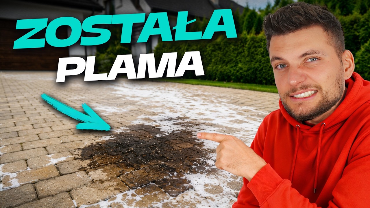 MASAKRA po myciu wyszły plamy oleju na kostce Renowacja kostki brukowej impregnacja |  DOMINIKMALUJE