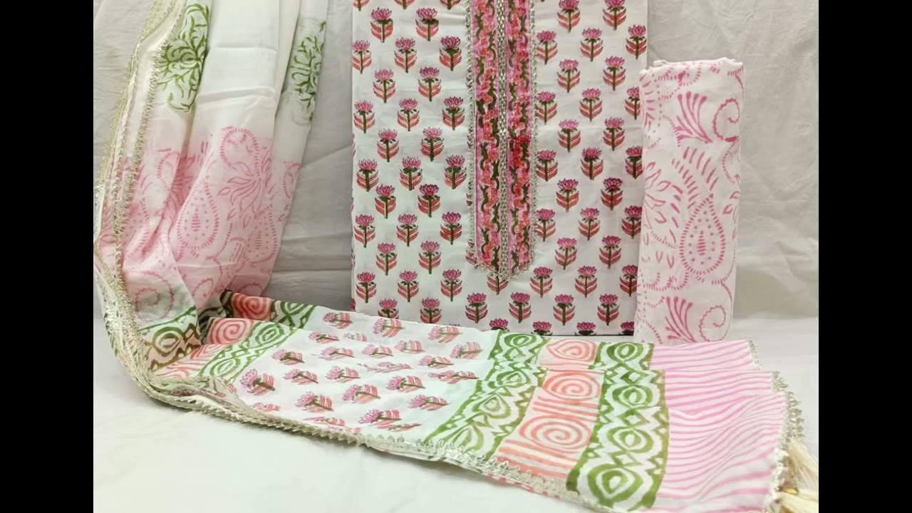 Sanganeri Print Cotton Suits # Cloth Culture 💚💙💛8075068604