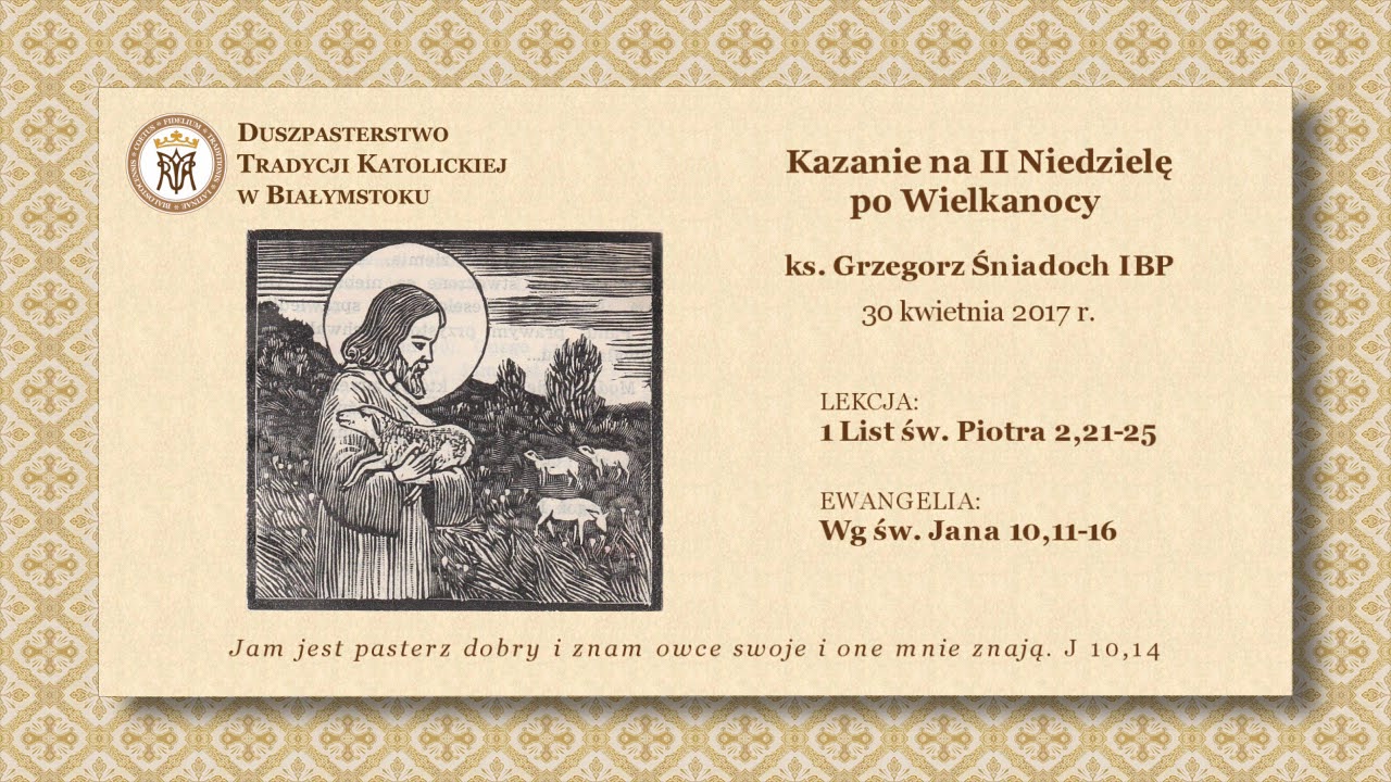 O ODPUSTACH - część 1 – ks. Grzegorz Śniadoch IBP – 30 kwietnia 2017 r.