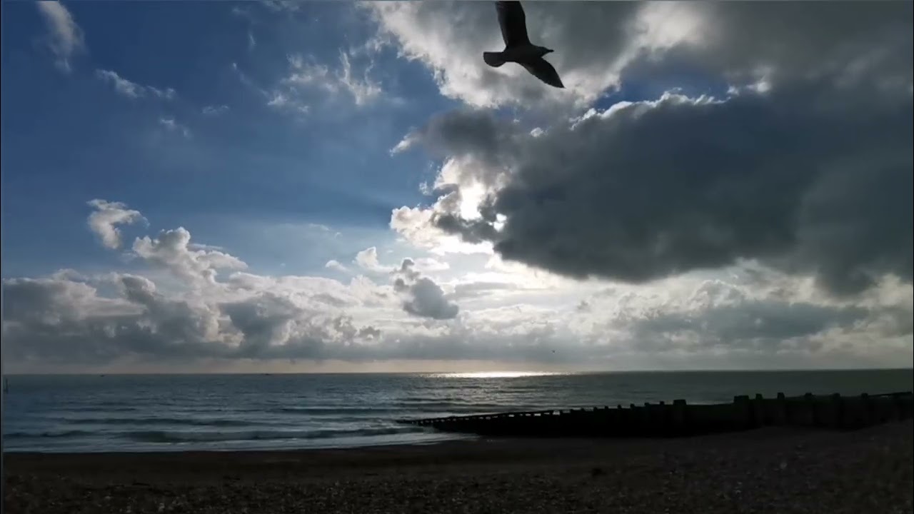 Winter sun and clouds over Sea  by Jenny Meehan #relaxation #nature #naturelovers 