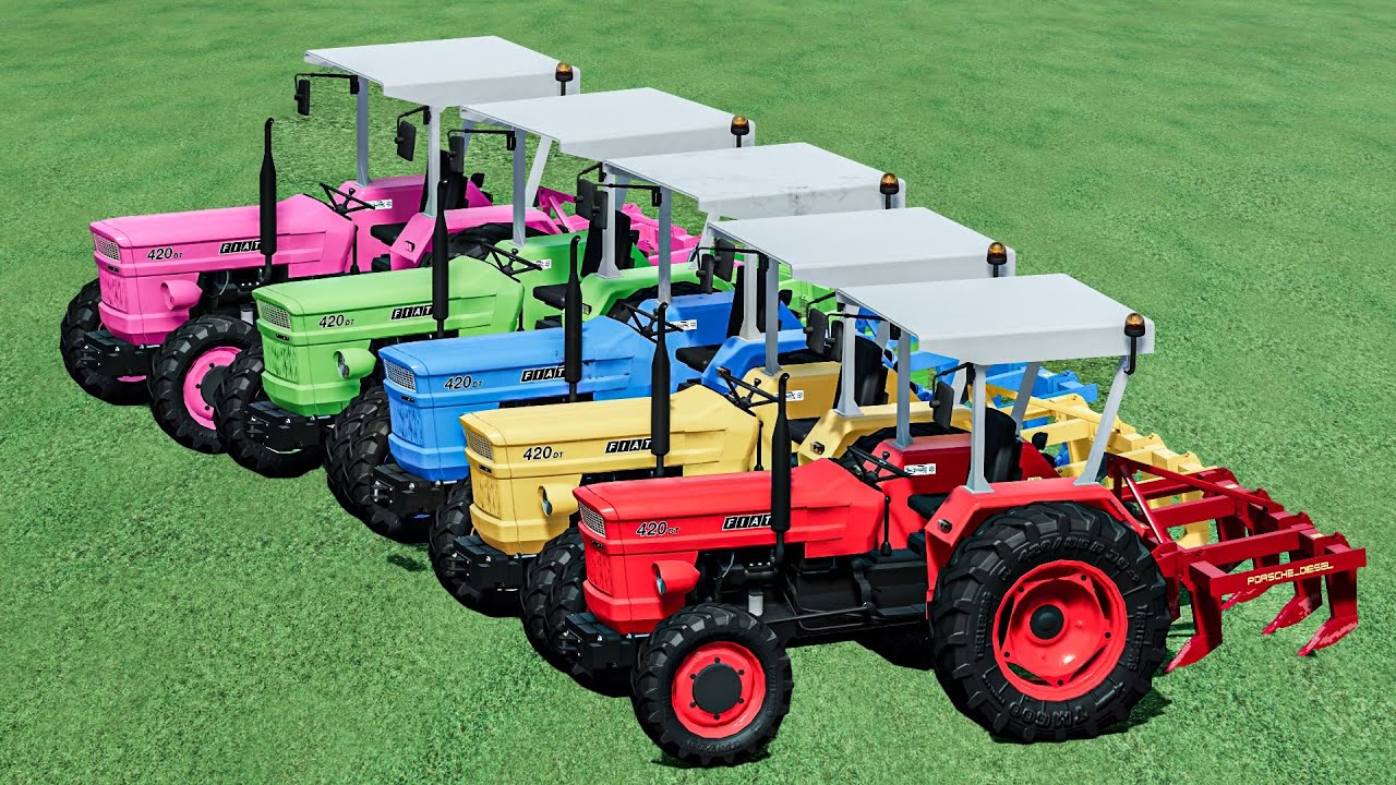 CULTIVATING Mini Tractors Of Colors - Farming Simulator 22