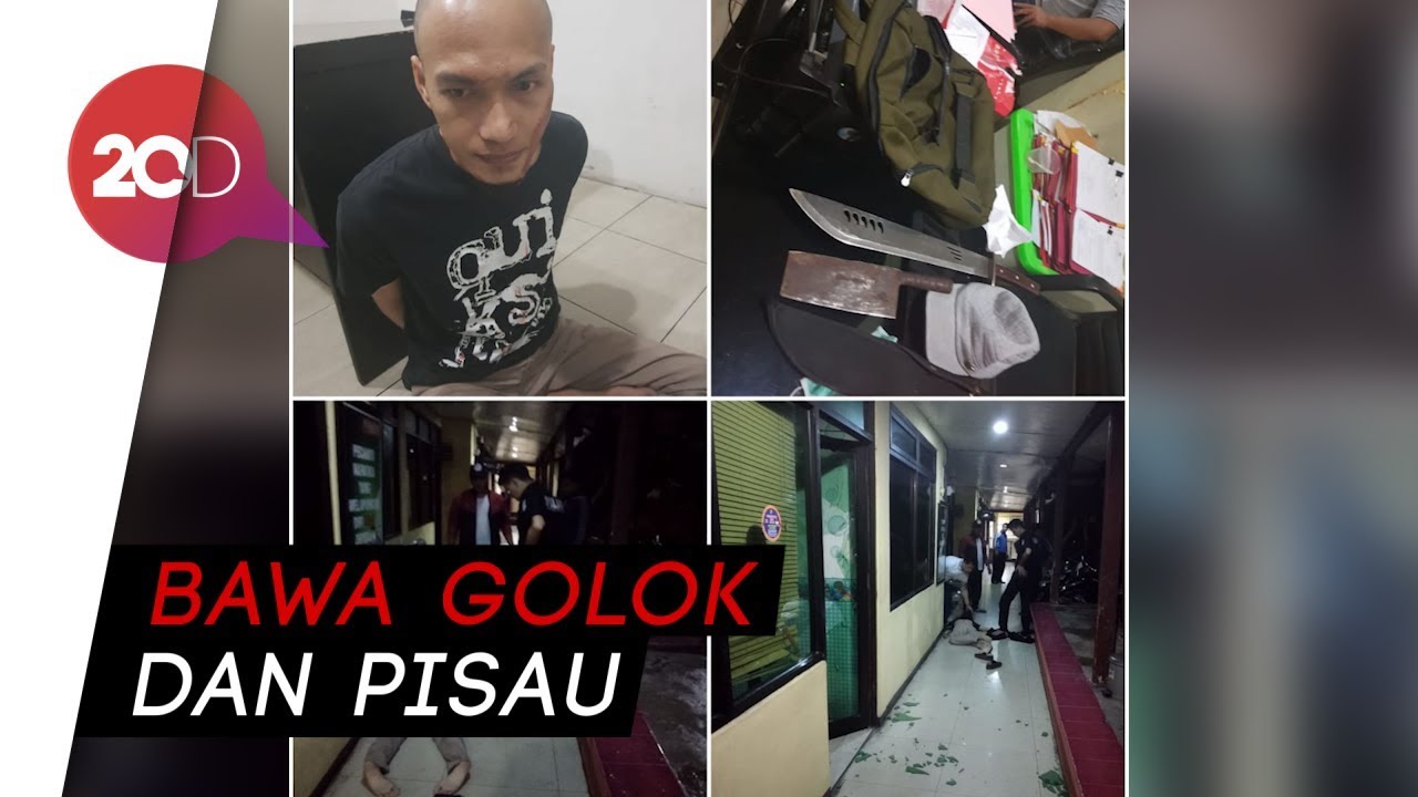 Pria Bergolok Serang Mapolsek Penjaringan, Lukai 1 Polisi