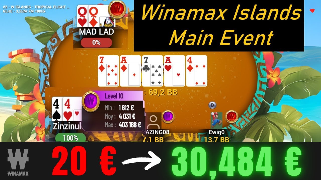 Il transforme 20€ en 30 484€ sur le Main Event des Winamax Islands