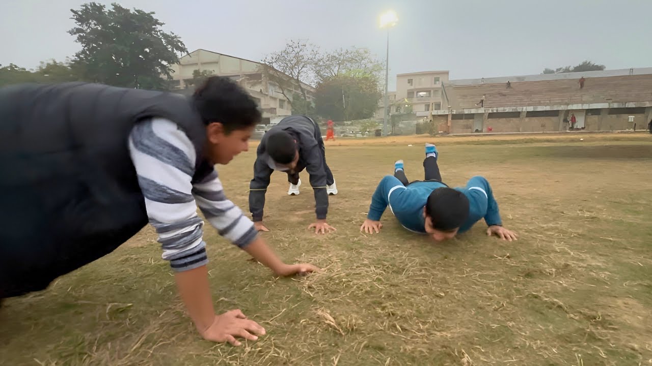 Push-Up CHALLENGE💪In Stadium with Brothers😱