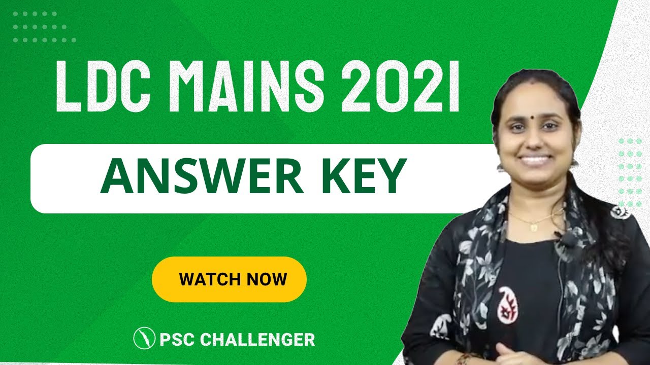 LDC MAINS 2021 Answer Key - 20/11/2021 -