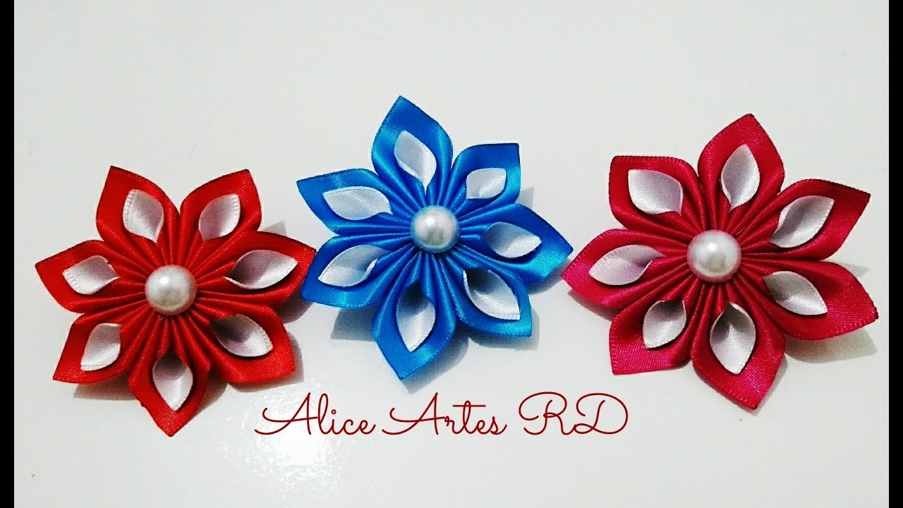Flor duas cores passo a passo  Aula 96